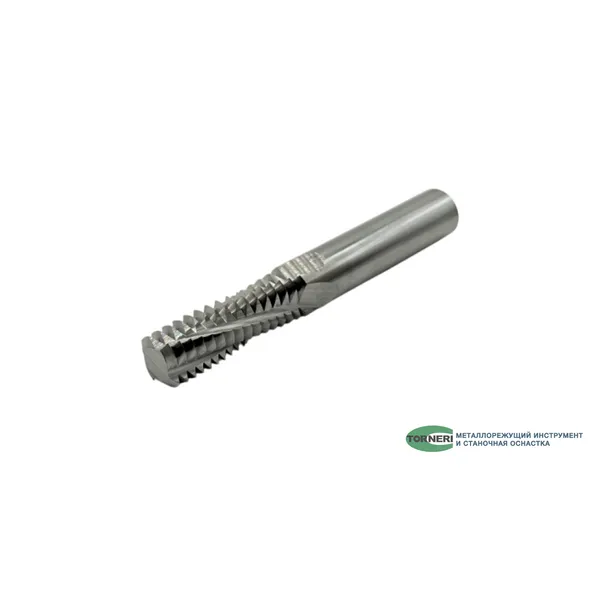 Фрезы твердосплавные t026245 Резьбофреза многозаходная твердосплавная М 6.0х1.0 (D4.8х12хD6х50х3T) по алюминию