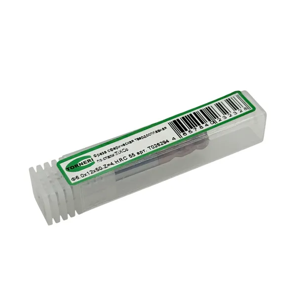 Фреза сферическая твердосплавная ц/х ф 6.0х12х50 мм z=4 по стали, с покрытием TiXCo, HRC 55 t026294  (Фото 3)