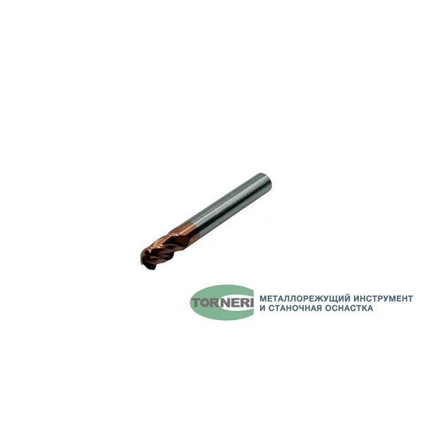 Фреза сферическая твердосплавная ц/х ф 6.0х12х50 мм z=4 по стали, с покрытием TiXCo, HRC 55 t026294  (Фото 3)