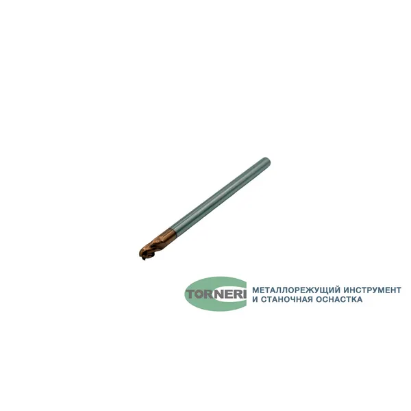 Фрезы твердосплавные t026302 Фреза сферическая твердосплавная ц/х ф 4.0х8х75 мм z=4 по стали, с покрытием TiXCo, HRC 55