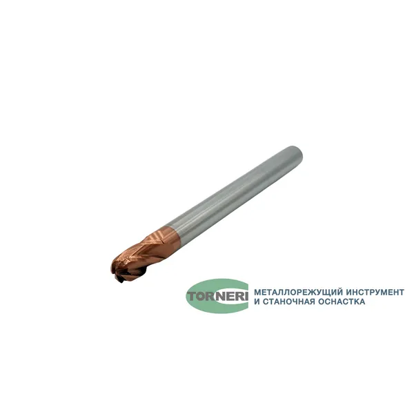 Фреза сферическая твердосплавная ц/х ф 12х24х150 мм z=4 по стали, с покрытием TiXCo, HRC 55 t026313  (Фото 3)