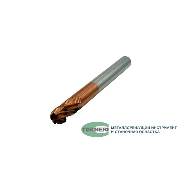 Фреза сферическая твердосплавная ц/х ф 16х32х150 мм z=4 по стали, с покрытием TiXCo, HRC 55 t026315  (Фото 3)