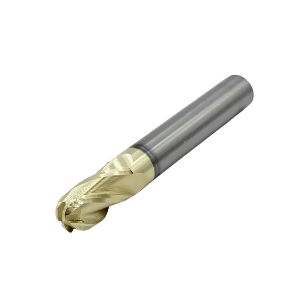 Фреза сферическая твердосплавная ц/х ф 10х20х75 мм z=4 по нержавеющей стали и титану, с покрытием ZrN, HRC 68 t026331  (Фото 2)