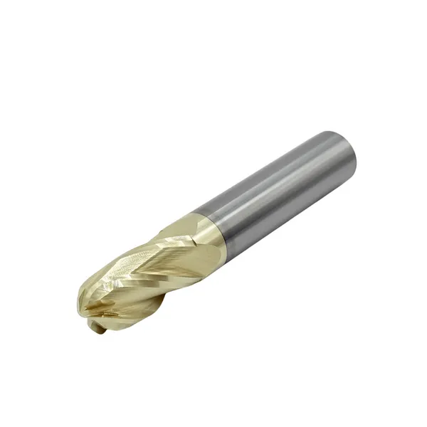 Фреза сферическая твердосплавная ц/х ф 12х24х75 мм z=4 по нержавеющей стали и титану, с покрытием ZrN, HRC 68 t026333  (Фото 3)