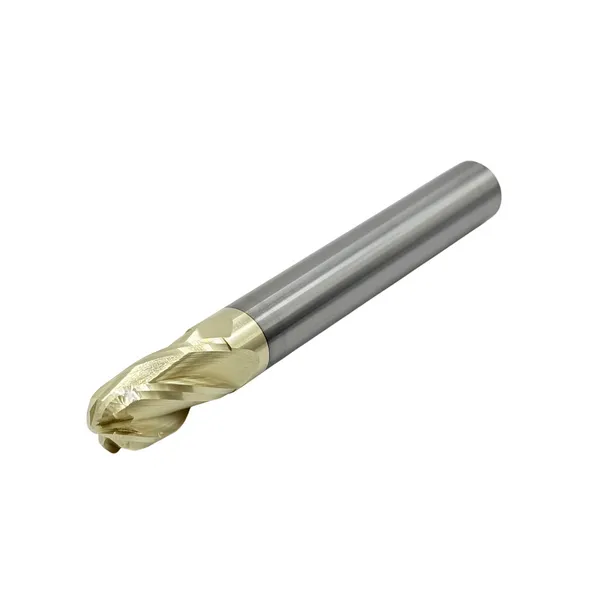Фреза сферическая твердосплавная ц/х ф 12х24х100 мм z=4 по нержавеющей стали и титану, с покрытием ZrN, HRC 68 t026334  (Фото 3)