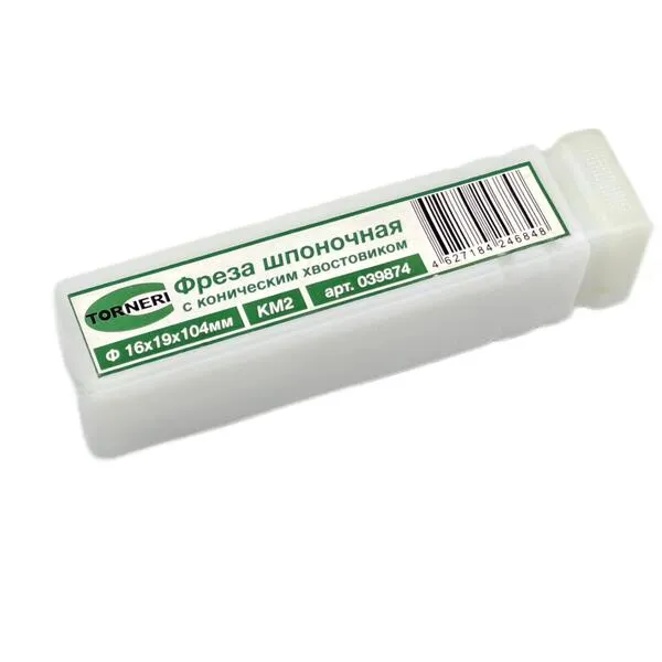 Фрезы 039874 Фреза шпоночная с коническим хвостовиком ф 16х19х104 мм КМ2