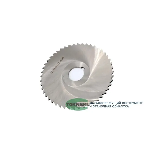 Фреза дисковая отрезная ф 125х3.0х27 мм Р6М5 z=48 прорезной зуб, со ступицей, с ш/п 043120  (Фото 2)