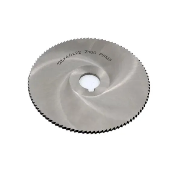 Фреза дисковая отрезная ф 125х4.0х22 мм Р6М5 z=100 прорезной зуб, cо ступицей, c ш/п 044213  (Фото 1)
