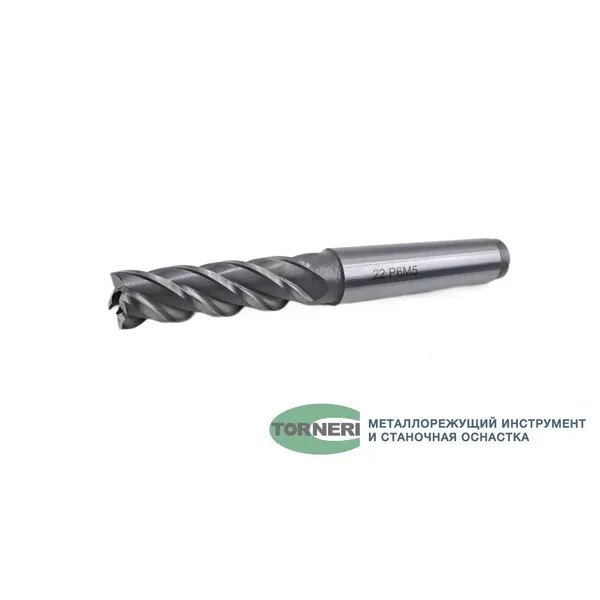 Фреза концевая с коническим хвостовиком ф 22х75х177 мм z=4 КМ3 Р6М5 t019475  (Фото 2)