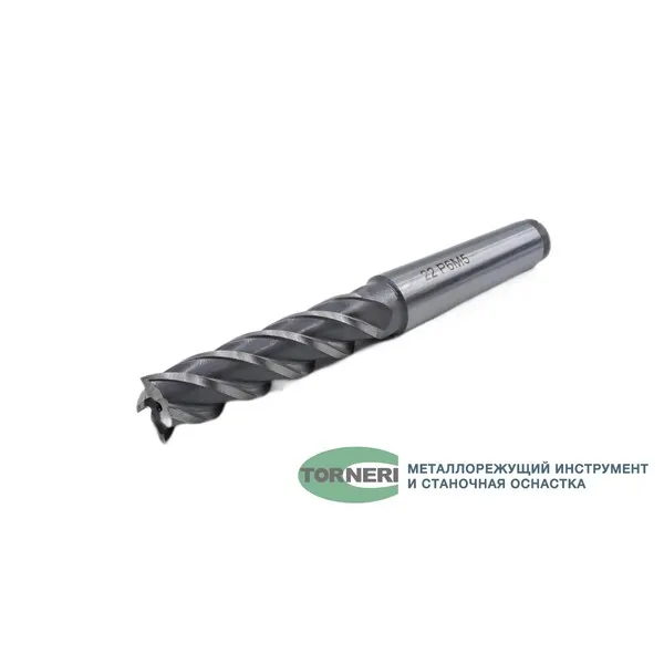 Фрезы t019477 Фреза концевая с коническим хвостовиком ф 22х90х192 мм z=4 КМ3 Р6М5