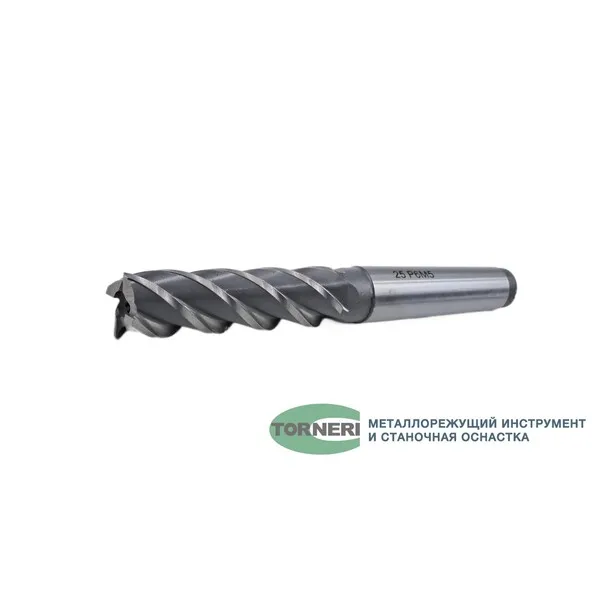 Фрезы t019480 Фреза концевая с коническим хвостовиком ф 25х90х192 мм z=4 КМ3 Р6М5