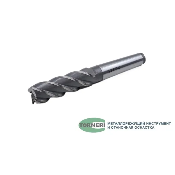 Фреза концевая с коническим хвостовиком ф 28х90х192 мм z=4 КМ3 Р6М5 t019483  (Фото 2)