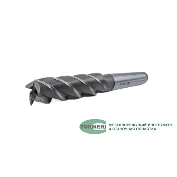Фрезы t019485 Фреза концевая с коническим хвостовиком ф 30х106х208 мм z=4 КМ3 Р6М5