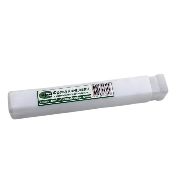 Фреза концевая с коническим хвостовиком ф 16х63х148 мм z=4 КМ2 Р6М5К5 t019495  (Фото 1)