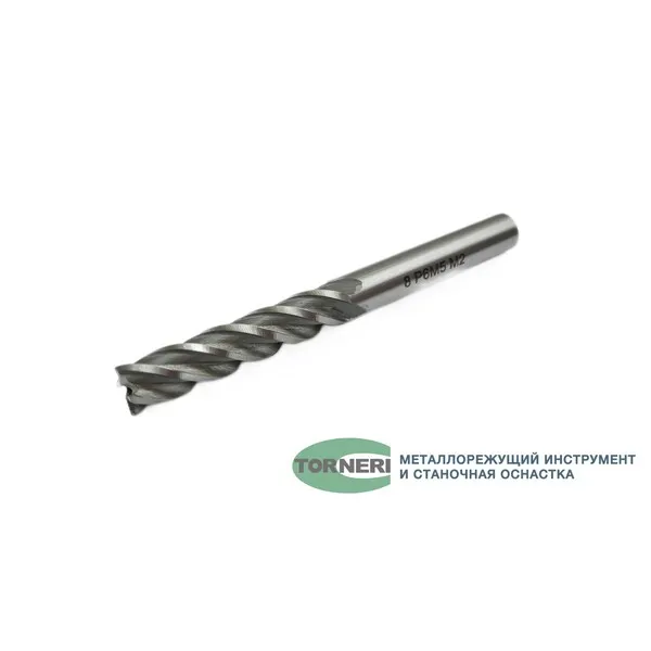 Фрезы t020863 Фреза концевая с цилиндрическим хвостовиком ф 8.0x38x82 мм z=4 Р6М5
