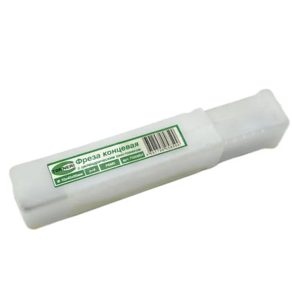 Фрезы t020864 Фреза концевая с цилиндрическим хвостовиком ф 10x45x95 мм z=4 Р6М5