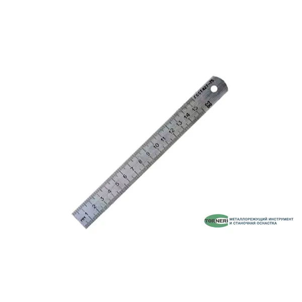 Измерительный инструмент 046337 Линейка металлическая с двусторонней шкалой 2000х38х1.5 мм