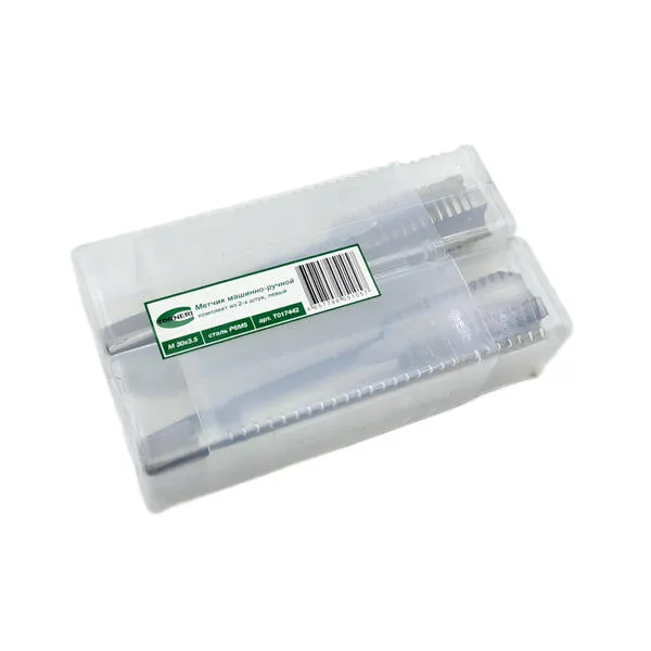 Метчики t017442 Метчик машинно-ручной М 30х3.5 комплект из 2-х штук Р6М5 левый