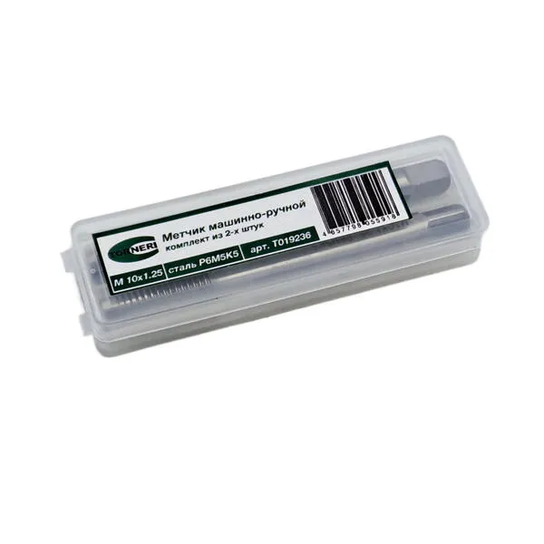 Метчики t019236 Метчик машинно-ручной М 10х1.25 комплект из 2-х штук Р6М5К5