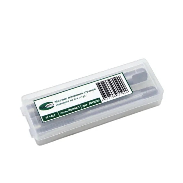 Метчики t019239 Метчик машинно-ручной М 14х2.0 комплект из 2-х штук Р6М5К5