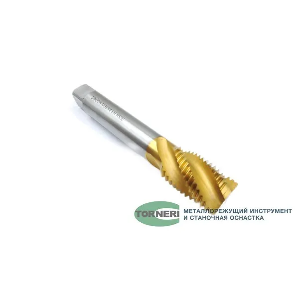 Метчик машинно-ручной М 36х4.0 DIN376 для глухих отверстий с винтовой канавкой с покрытием TiN HSSE t020711  (Фото 4)