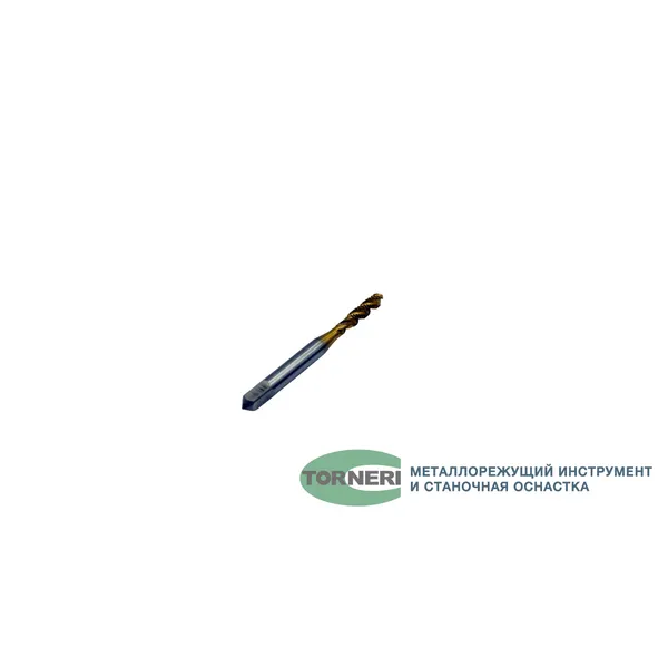 Метчик машинно-ручной М 4.0x0.7 Р6М5 ГОСТ 17933-72 с винтовой канавкой с покрытием TiN t025907  (Фото 3)