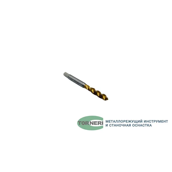 Метчик машинно-ручной М 6.0x1.0 Р6М5 ГОСТ 17933-72 с винтовой канавкой с покрытием TiN t025909  (Фото 4)