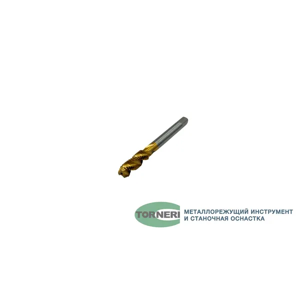 Метчики t025914 Метчик машинно-ручной М 8x1.25 Р6М5 ГОСТ 17933-72 с винтовой канавкой с покрытием TiN