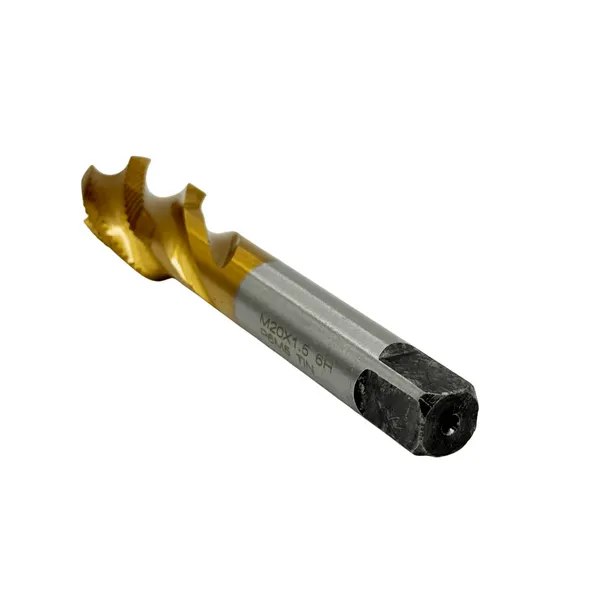 Метчик машинно-ручной М 20х1.5 Р6М5 ГОСТ 17933-72 с винтовой канавкой с покрытием TiN t025925  (Фото 5)