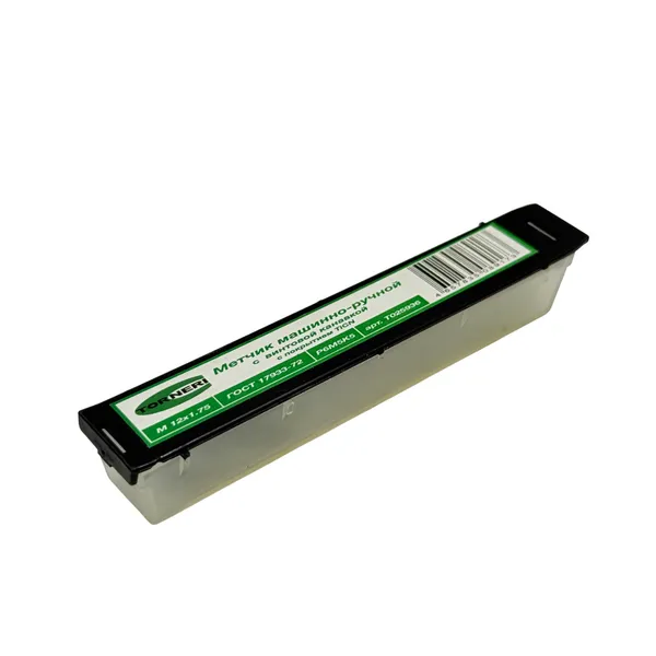 Метчик машинно-ручной М 12x1.75 Р6М5К5 ГОСТ 17933-72 с винтовой канавкой с покрытием TiСN t025936  (Фото 2)