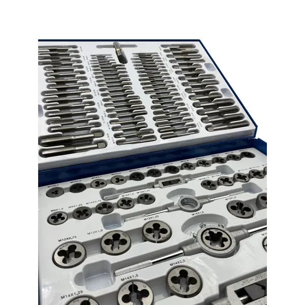 Набор метчиков и плашек М2 - М18 (110 предметов) в металлическом кейсе t023748  (Фото 2)