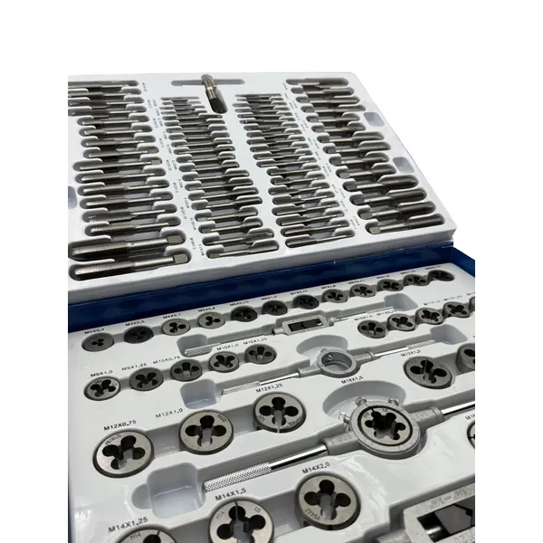 Набор метчиков и плашек М2 - М18 (110 предметов) в металлическом кейсе t023748  (Фото 3)