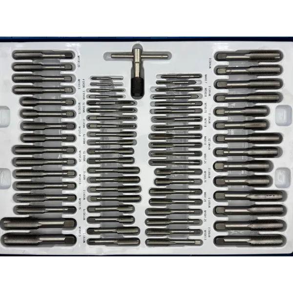 Набор метчиков и плашек М2 - М18 (110 предметов) в металлическом кейсе t023748  (Фото 5)