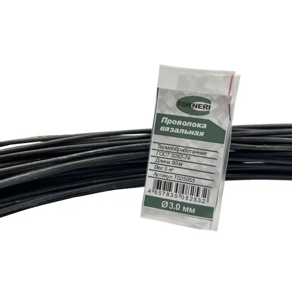 Проволока вязальная ф 3.0 мм х 90 м (5 кг.) термообработанная Т025053 t025053  (Фото 3)