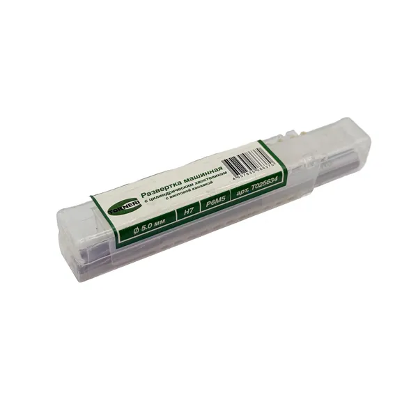 Развертка машинная ц/х ф 5.0 мм Н7 Р6М5 с винтовой канавкой t025634  (Фото 2)