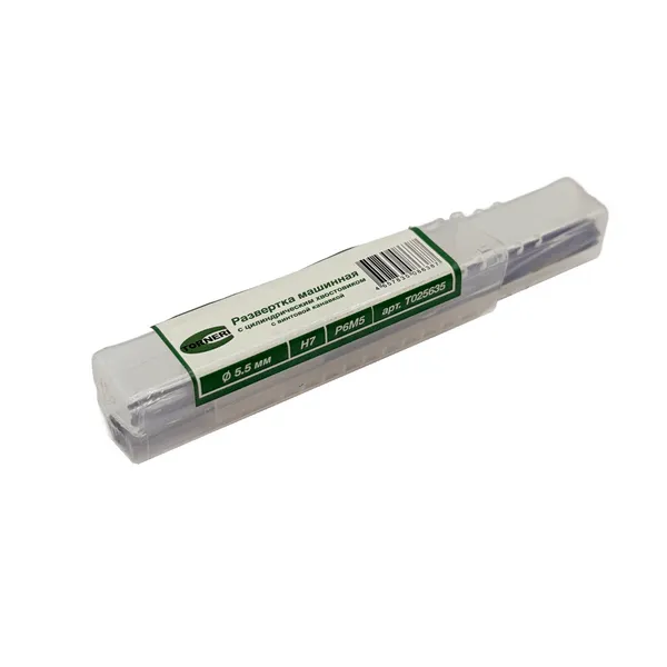 Развертка машинная ц/х ф 5.5 мм Н7 Р6М5 с винтовой канавкой t025635  (Фото 3)