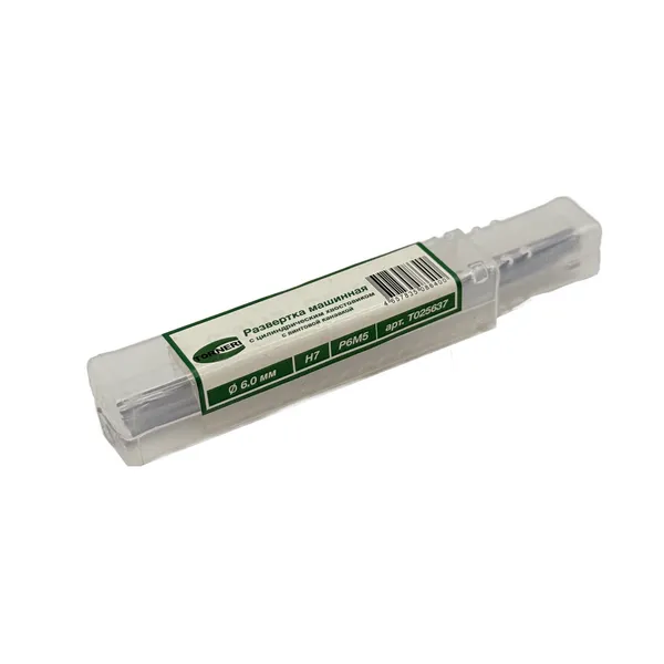 Развертка машинная ц/х ф 6.0 мм Н7 Р6М5 с винтовой канавкой t025637  (Фото 2)