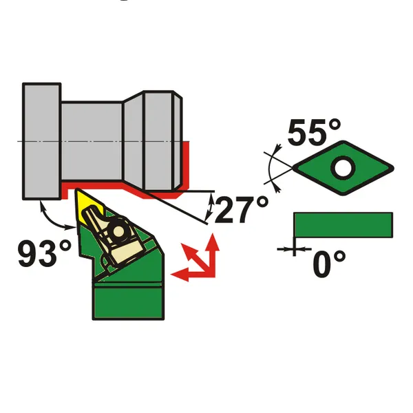 Резцы со сменными пластинами t026505 Державка для наружного точения DDJNL2020K15