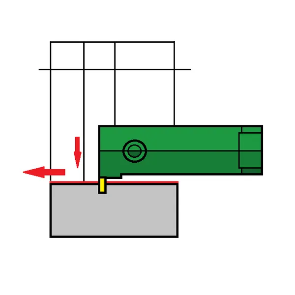 Резцы со сменными пластинами t026929 Державка отрезная (канавочная) MGIVR2520-2T6