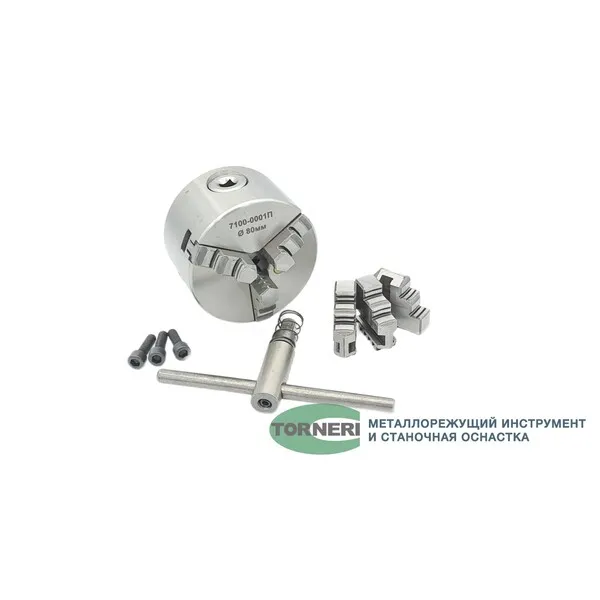 Станочная оснастка 038979 Патрон токарный ф .80 мм 3-х кул. 7100-0001П (К11-80)