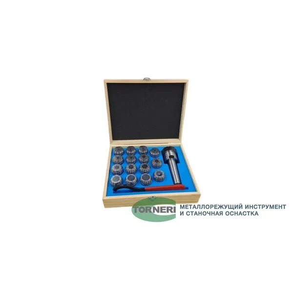 Станочная оснастка 046562 Патрон цанговый КМ4 с набором цанг ЕR 40 из 15 шт. (4-26)