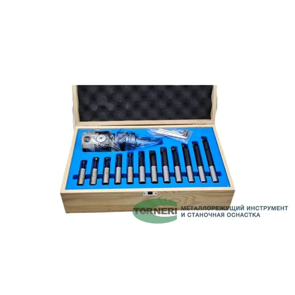 Головка расточная ф 75 мм, D расточки 12-120 мм, с хвостовиком 7:24 BT40 (MAS 403 BT, М16х2.0), с комплектом резцов из 12-ти шт. t020250  (Фото 4)