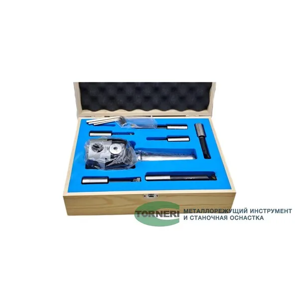 Станочная оснастка t020252 Головка расточная ф 100 мм, D расточки 15-160 мм, с хвостовиком КМ5, с комплектом резцов из 6-ти шт.