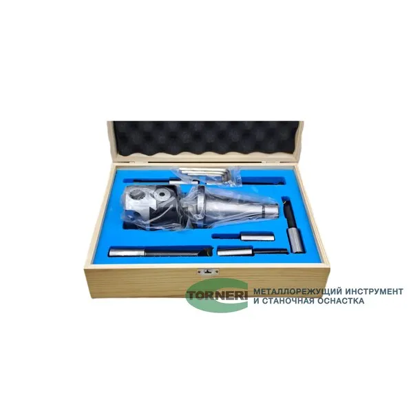 Головка расточная ф 100 мм, D расточки 15-160 мм, с хвостовиком NT50 (DIN 2080, М24х3.0), с комплектом резцов из 6-ти шт. t020253  (Фото 4)