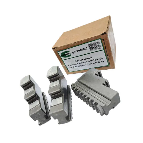 Кулачки прямые к патрону токарному ф 200 3-х кул. шаг 8 мм, ширина 22 мм, паз 10 мм t020745  (Фото 6)