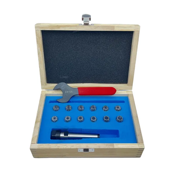 Станочная оснастка t022655 Патрон цанговый КМ2 с набором цанг ЕR 16 из 12 шт. (1-10)