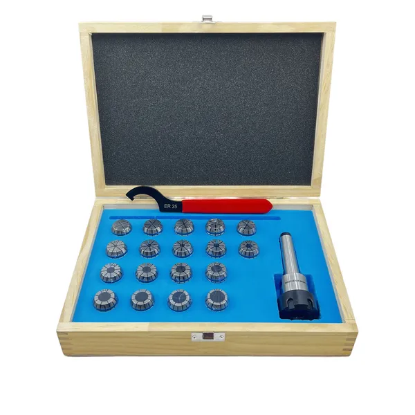 Станочная оснастка t022657 Патрон цанговый КМ2 с набором цанг ЕR 25 из 18 шт. (1-16)