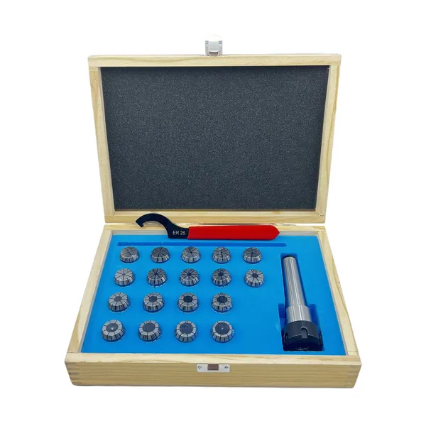 Станочная оснастка t022660 Патрон цанговый КМ3 с набором цанг ЕR 25 из 18 шт. (1-16)