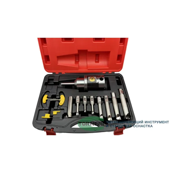 Головка расточная микрометрическая NBH2084, D расточки 8-280 мм, с хвостовиком КМ2, с комплектом резцов из 8-ми шт. t024151  (Фото 3)