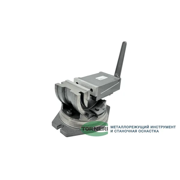 Тиски станочные глобусные 2-х осевые поворотные L губок 125 мм, серия QHK125 t025880  (Фото 2)